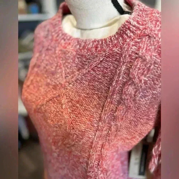 Frye and Co Sweater Womens XS Orange Pink Ombre Fringe LS Western Boho NWT - Picture 5 of 10